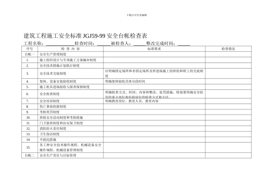 安全台账检查表._第1页