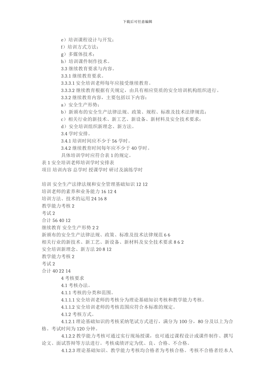 安全培训教师培训大纲及考核标准._第2页