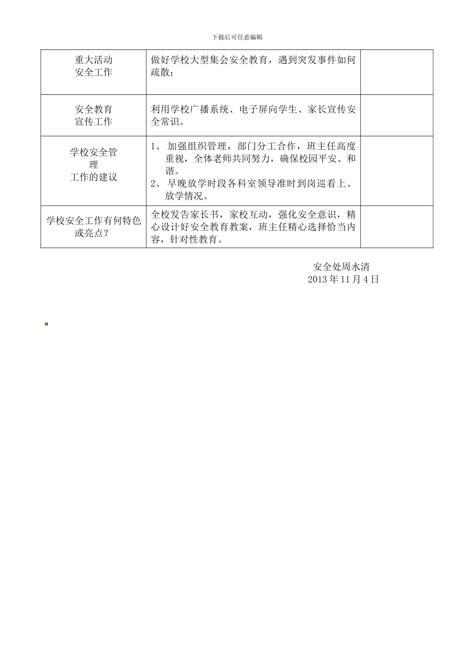 安全处10月份安全管理工作述职报告1._第3页