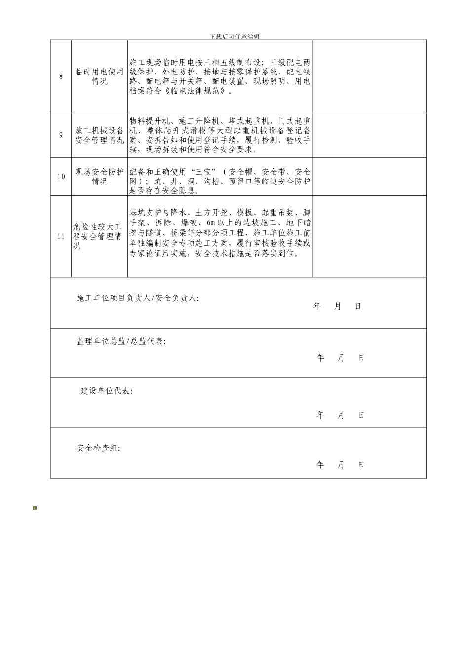 安全大检查施工检查表._第2页
