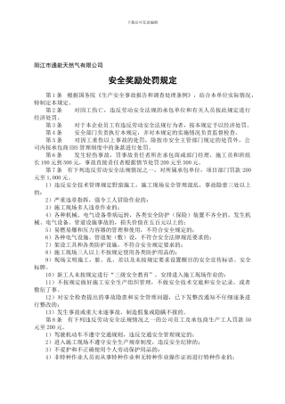 安全奖励处罚规定.