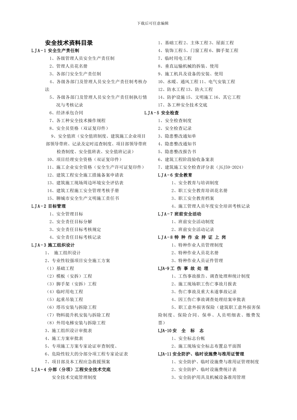 安全技术资料汇总目录._第1页