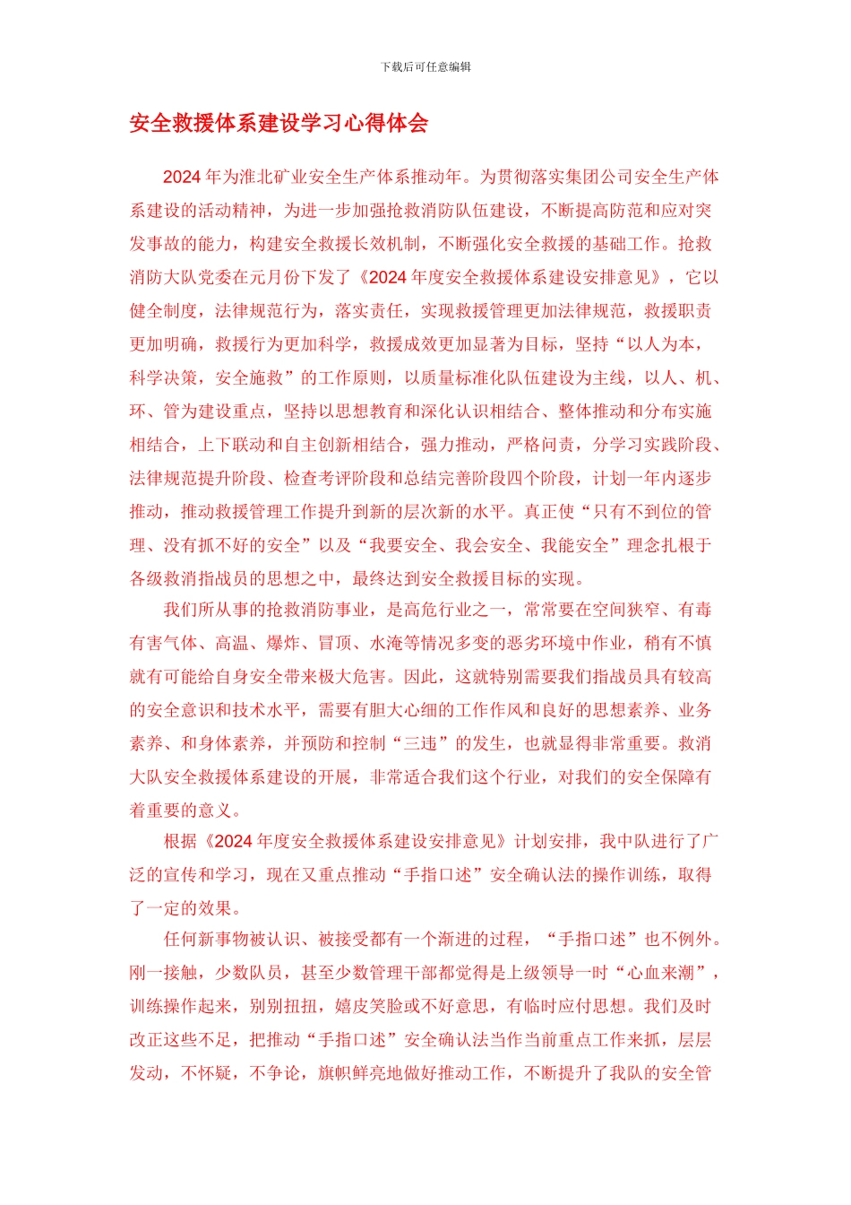 安全救援体系建设学习心得体会._第1页