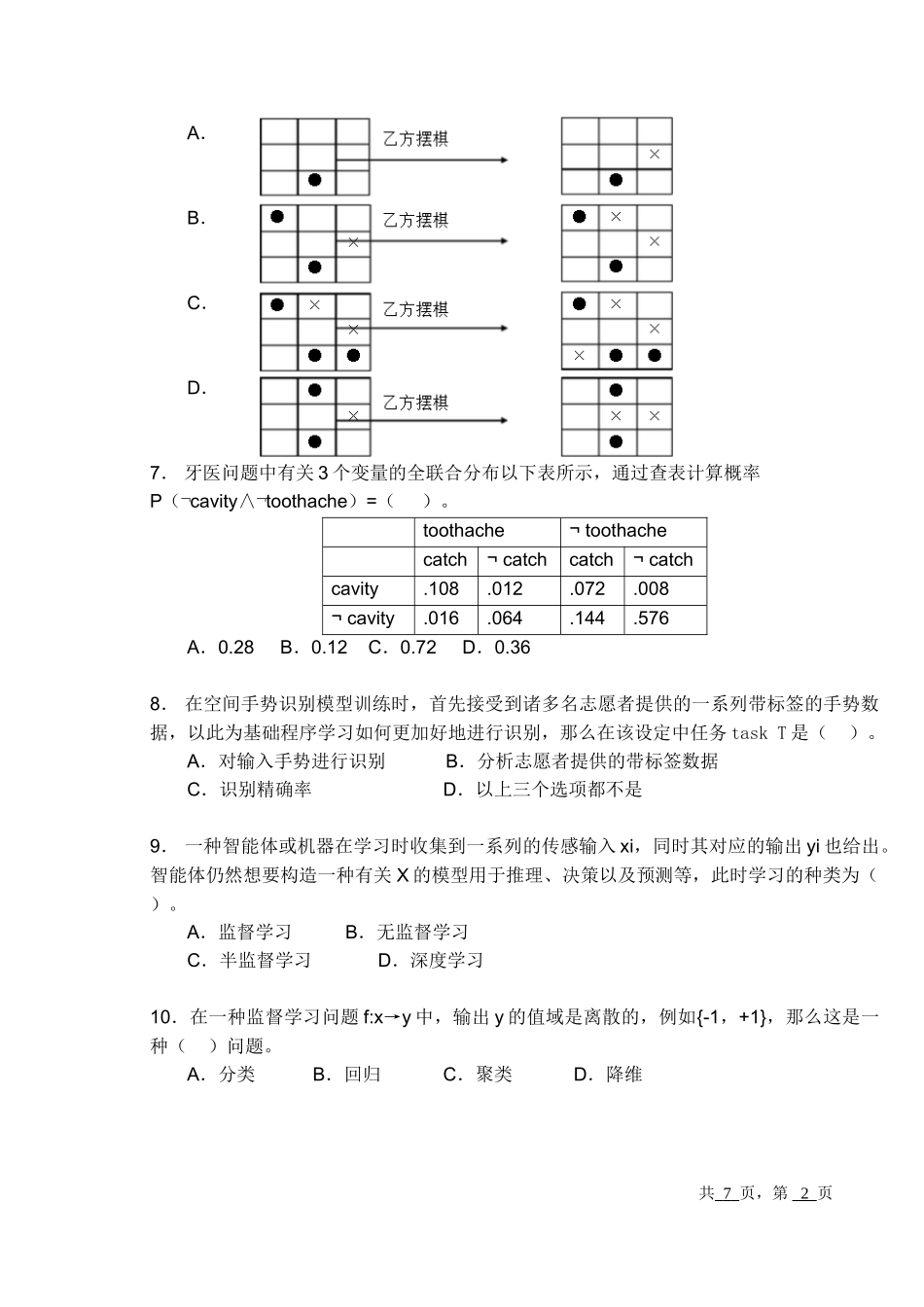 2025年人工智能期末试卷B_第2页