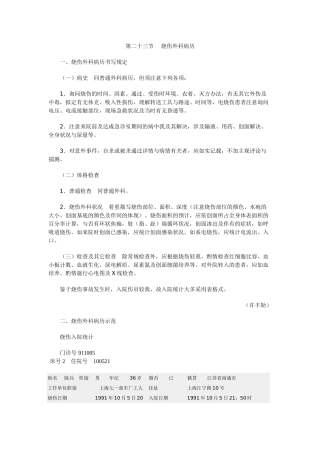 2025年烧伤外科病历实用模板