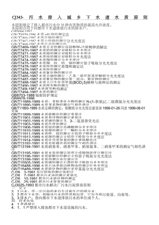 2025年CJ343污水排入城镇下水道水质标准