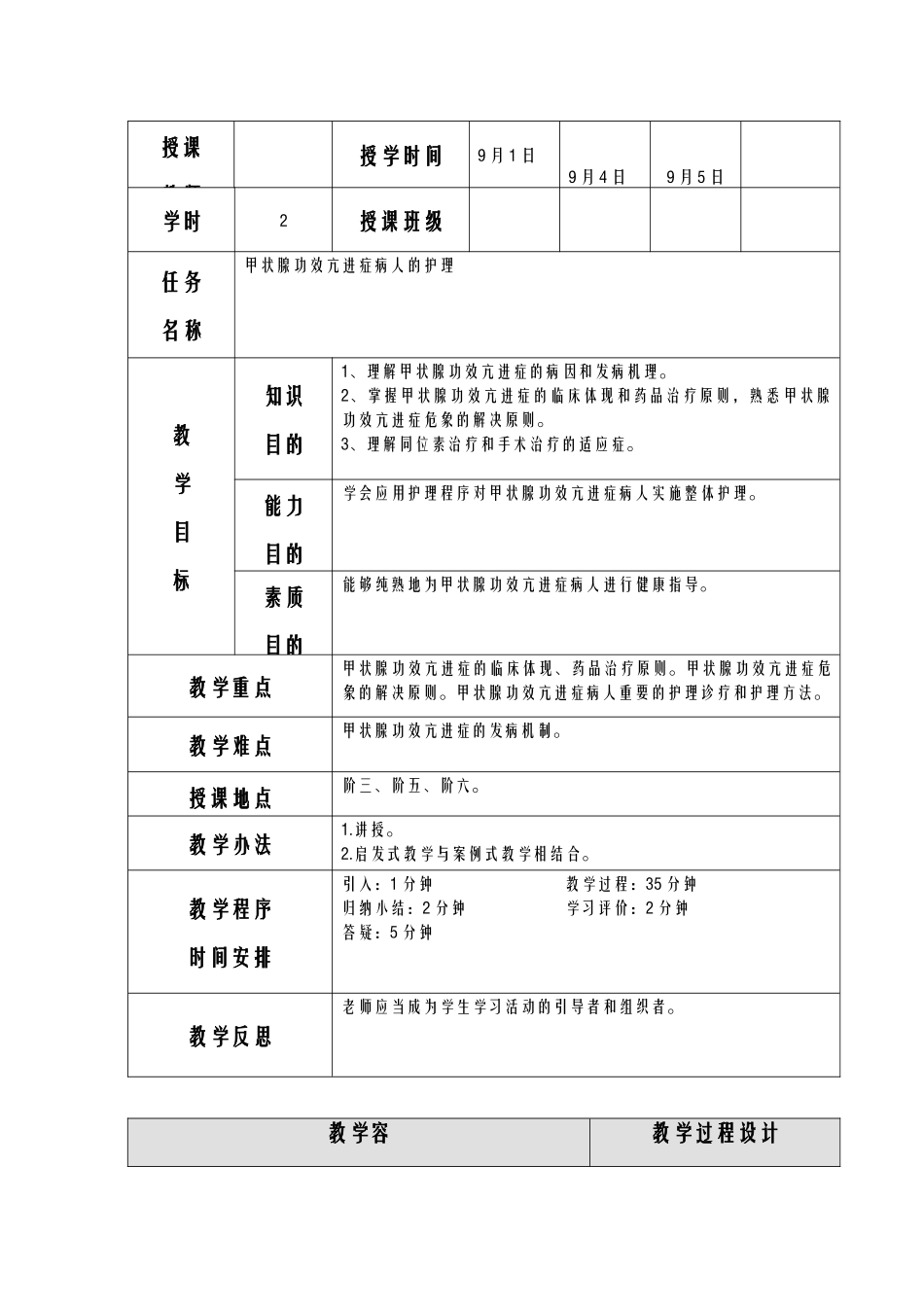 2025年甲状腺功能亢进症病人的护理教案_第2页