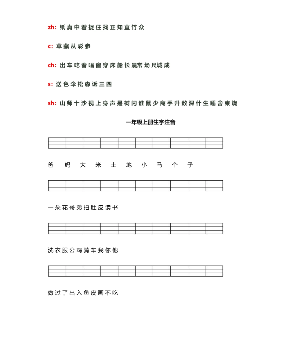 2025年一年级上册生字前后鼻音_第2页