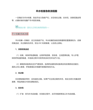 2025年羊水栓塞抢救流程图