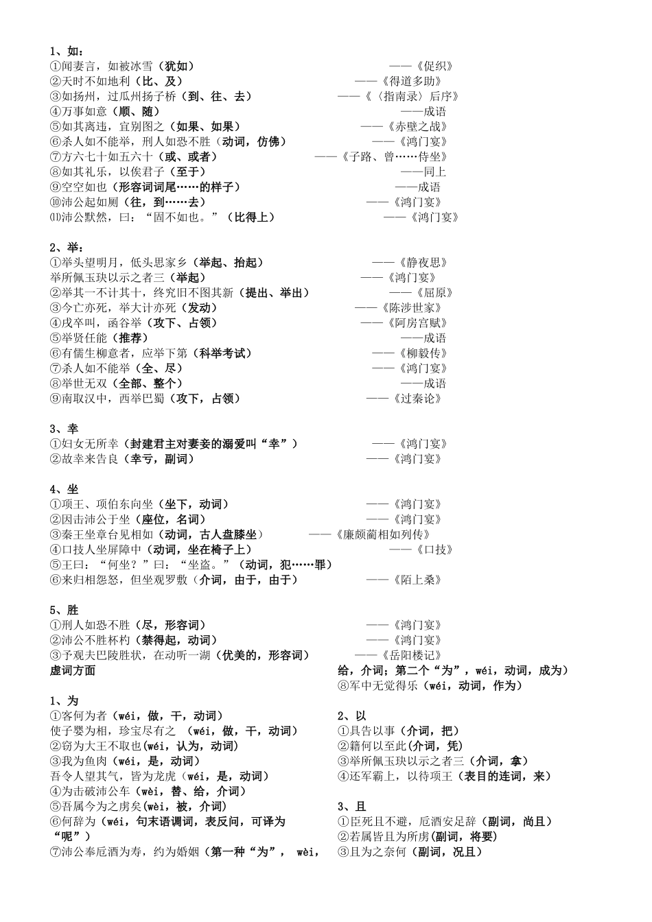 2025年鸿门宴复习学案_第2页