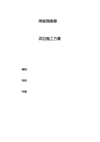 2025年闸板阀维修方案(2)