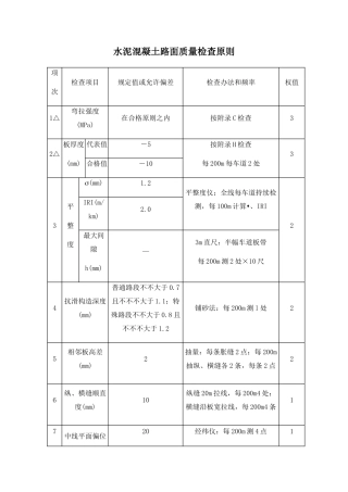 2025年水泥混凝土路面质量检验标准