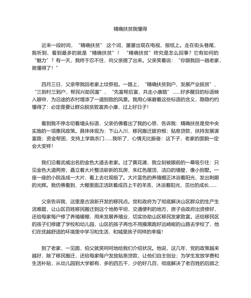 2025年精准扶贫作文_第1页