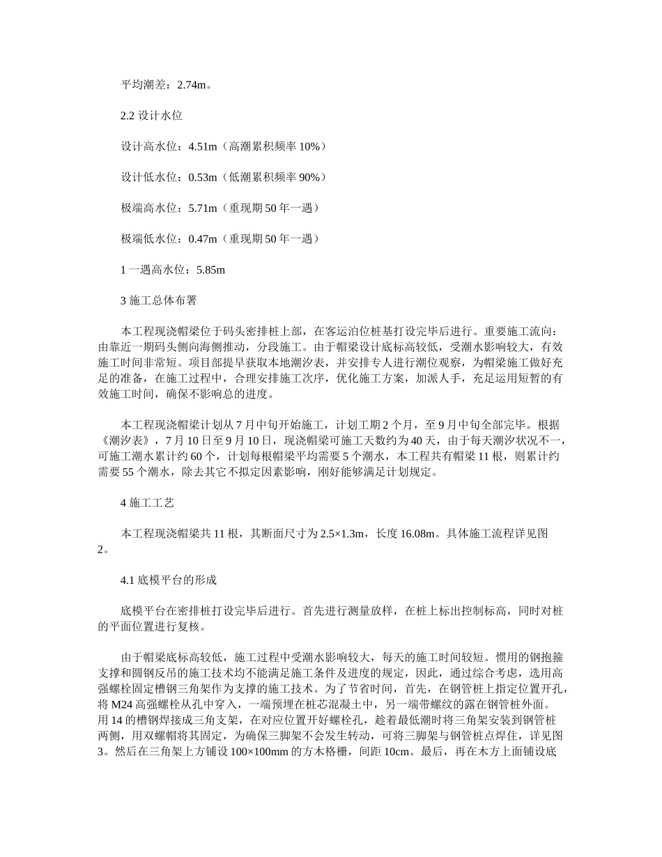 2025年现浇帽梁赶潮水施工技术_第2页