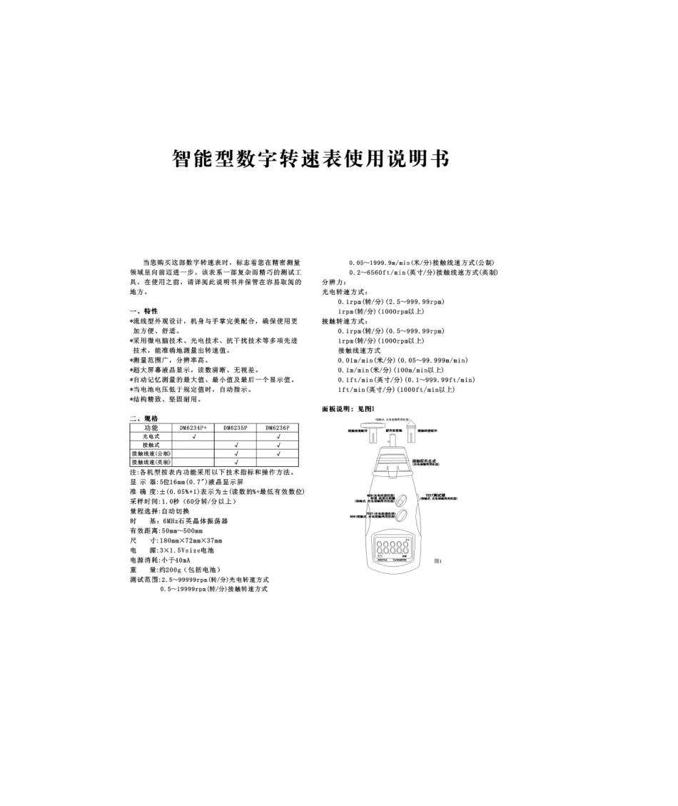 2025年转速表适用说明书_第1页