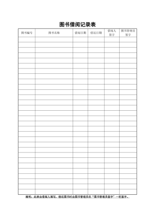 2025年图书借阅登记表