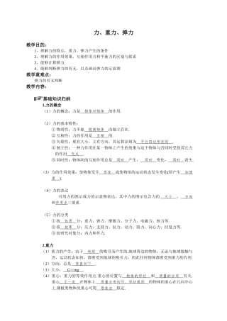 2025年力重力弹力