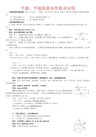 2025年平面平面的基本性质及应用