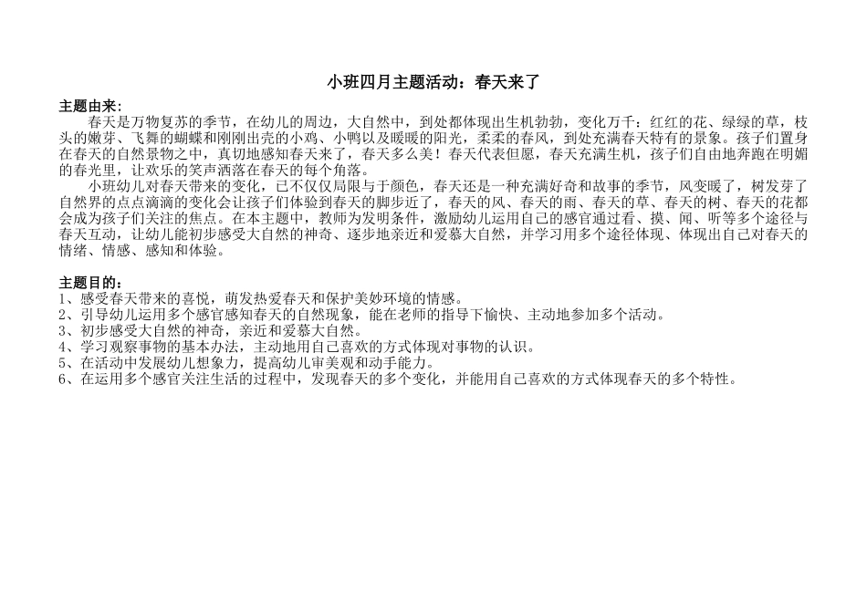 2025年四月主题活动：春天来了_第1页