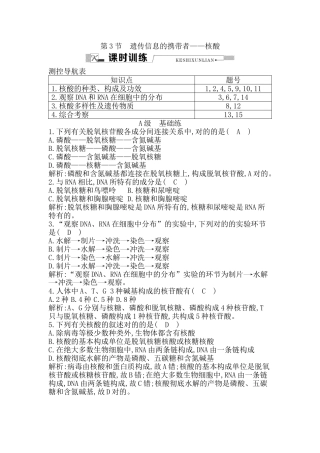 2025年遗传信息的携带者核酸习题