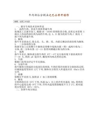 2025年牛肉部位分割法