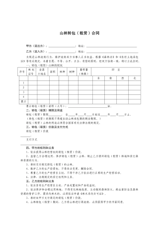 2025年山林租赁合同