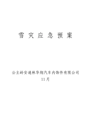 2025年公司雪灾应急预案