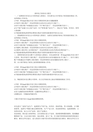 2025年浙科电子商务实习报告