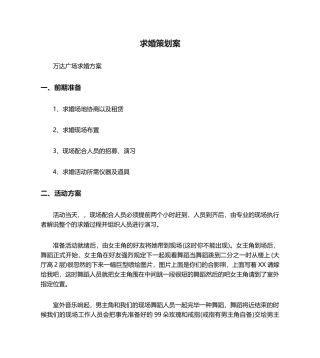 2025年求婚策划方案 