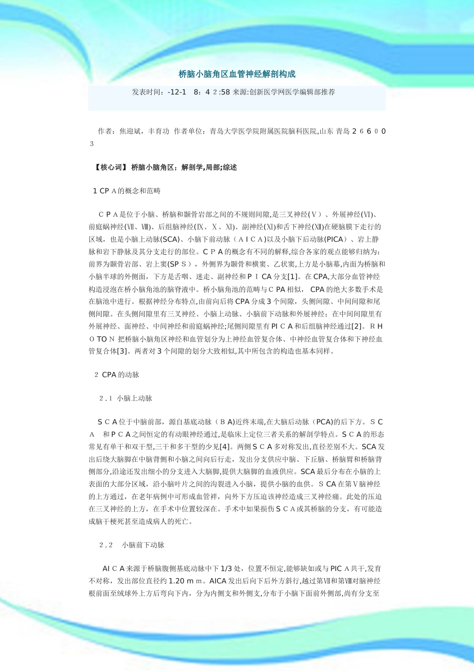 2025年桥小脑角区血管神经总结_第3页