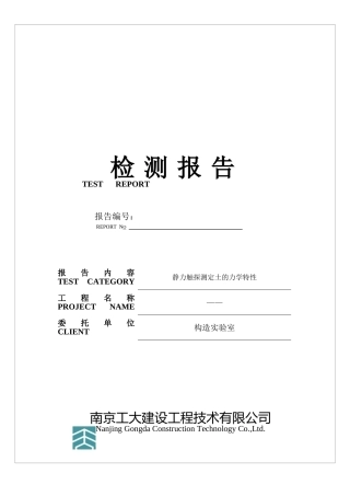 2025年静力触探试验报告