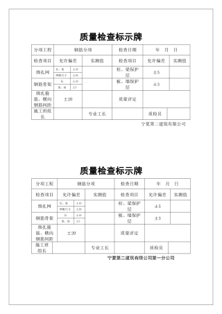 2025年质量检验标示牌钢筋