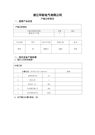 2025年公司产能分析报告