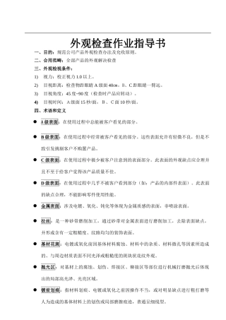2025年外观检验作业指导书