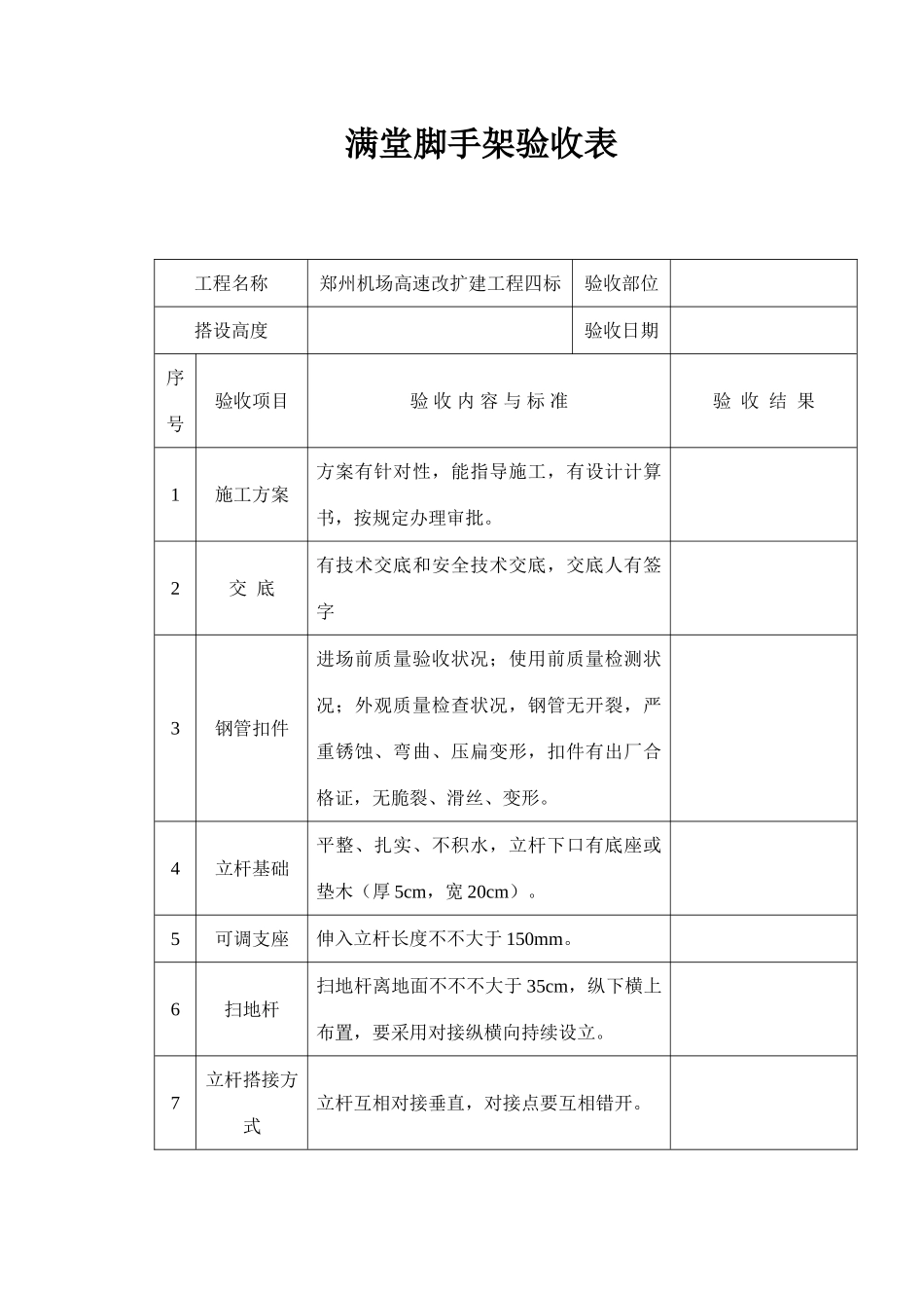 2025年满堂脚手架验收表格_第1页