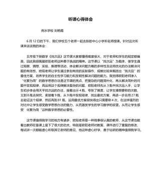 2025年听课心得体会