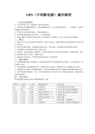 2025年UPS使用说明书