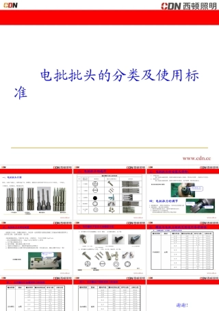 电批批头的分类及使用标准