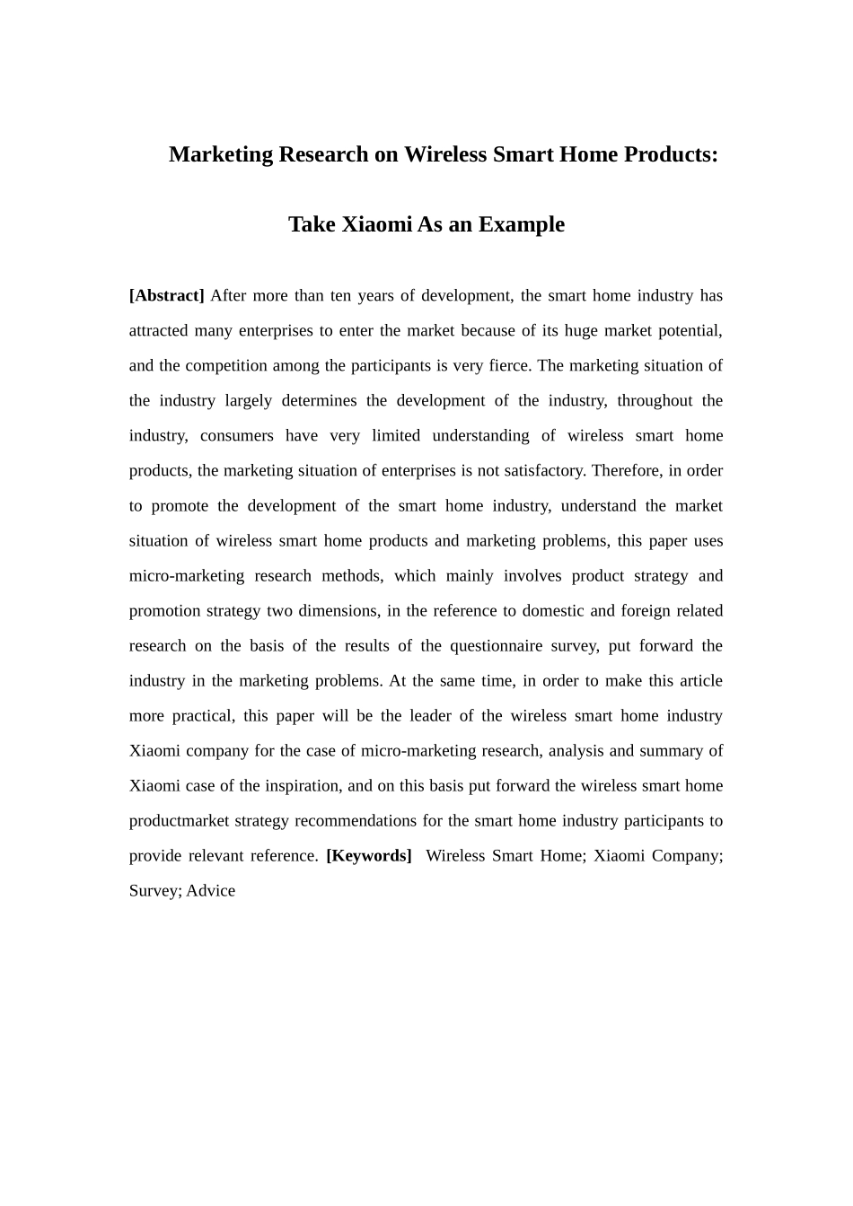 市场营销-无线智能家居产品的营销研究 ——以小米公司为例论文_第3页
