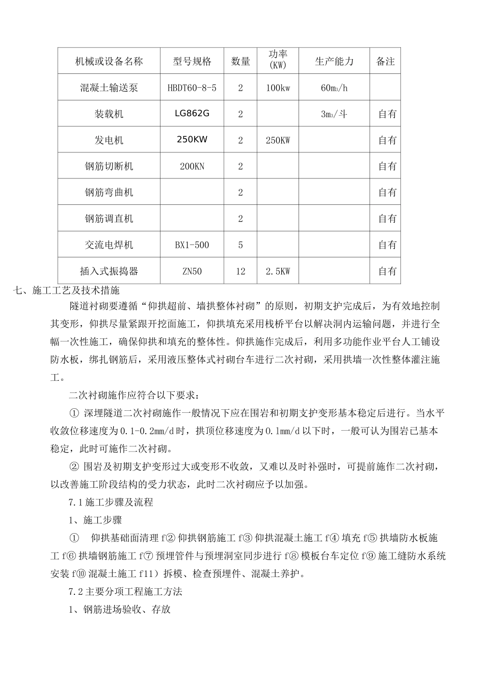 隧道仰拱及填充施工方案_第3页