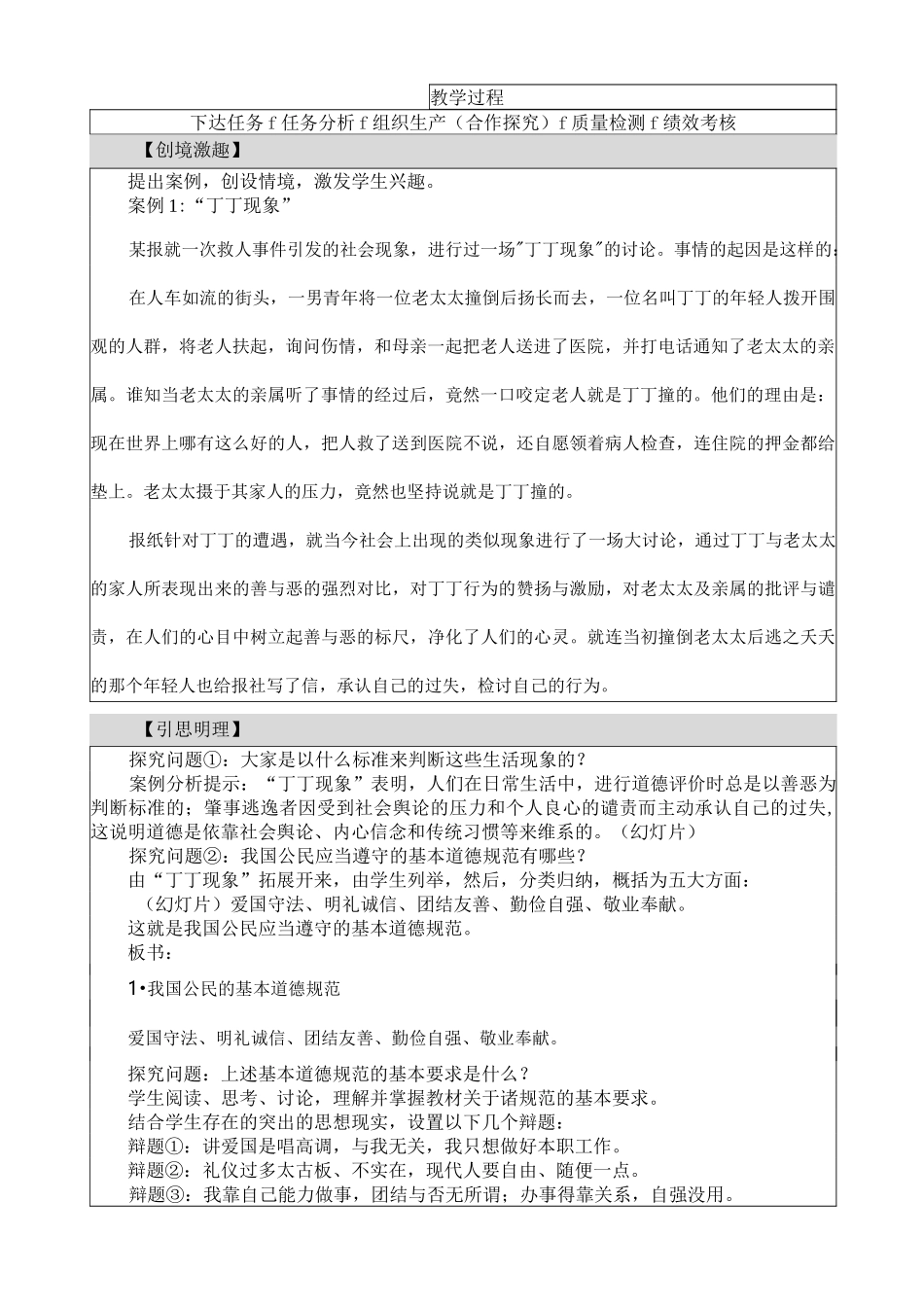 道德是人生发展、社会和谐的重要条件教案_第2页