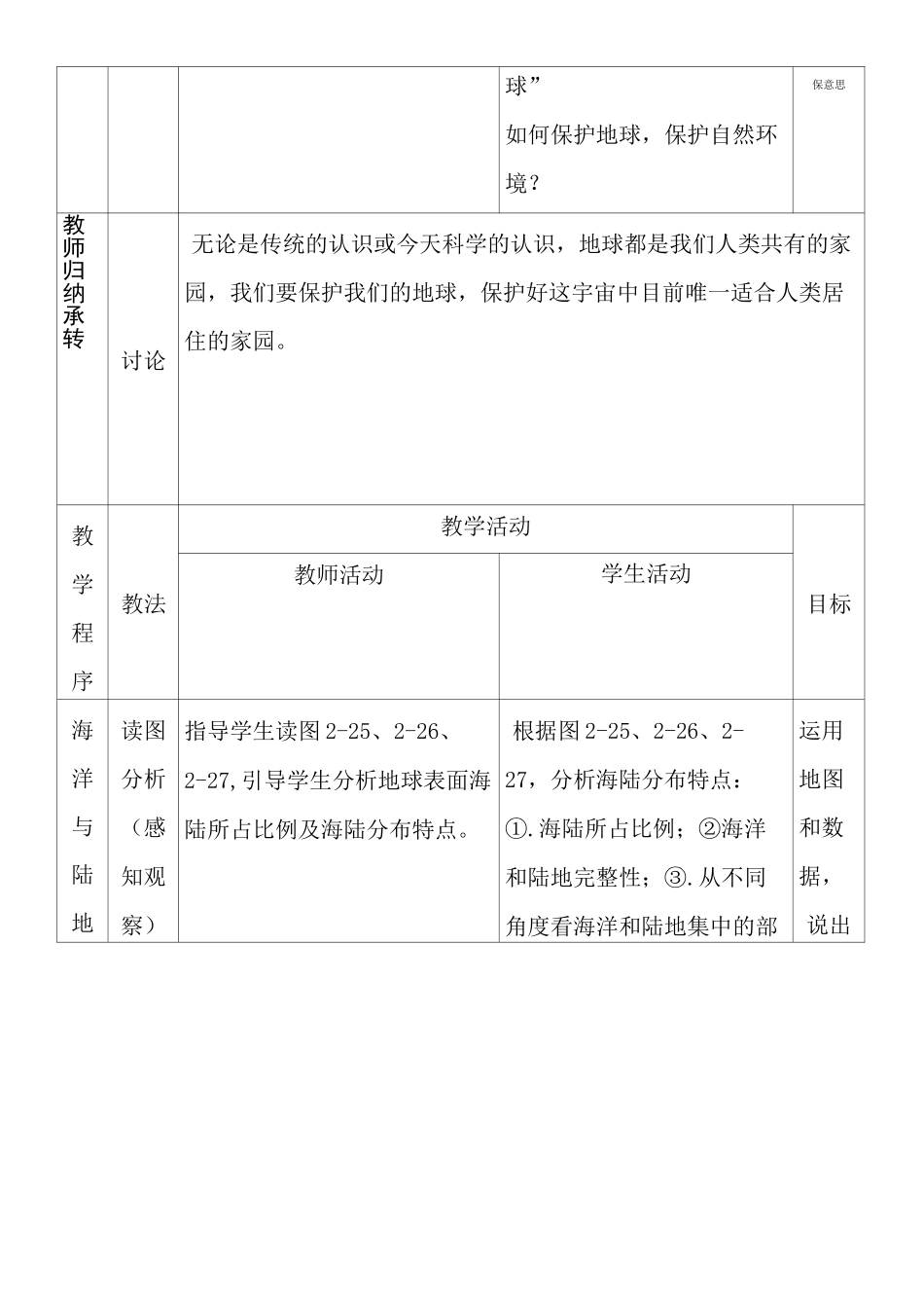 《世界的海陆分布》教学设计_第2页