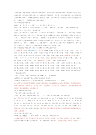 北京各区重点小学排名