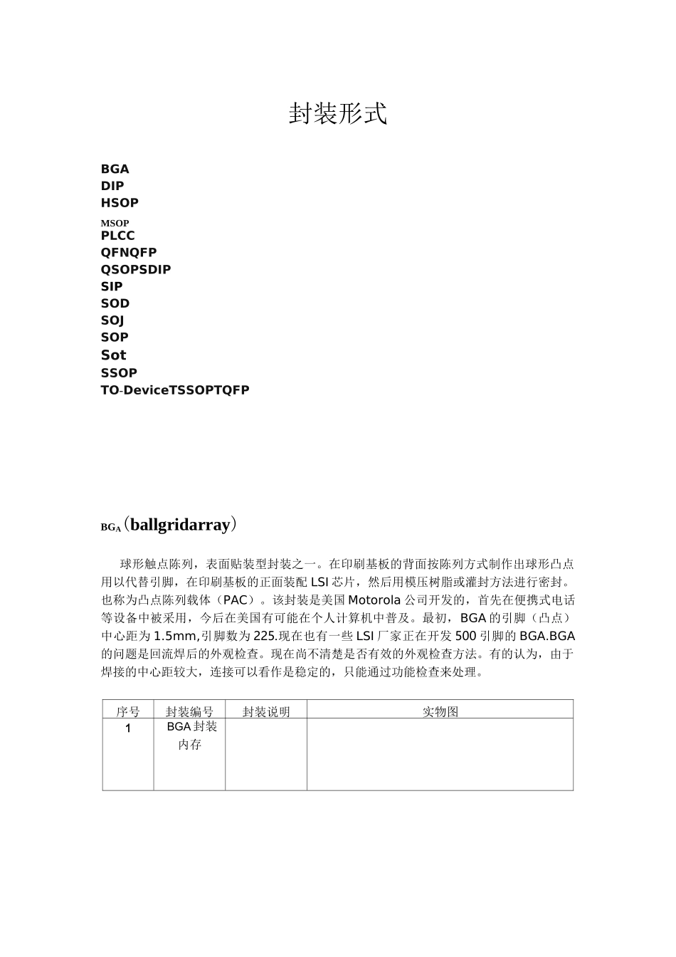 (完整版)电子元件封装形式大全_第1页