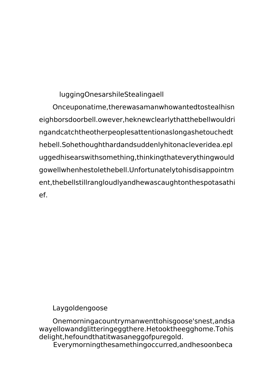 五年级英语小故事带译文【五篇】_第2页