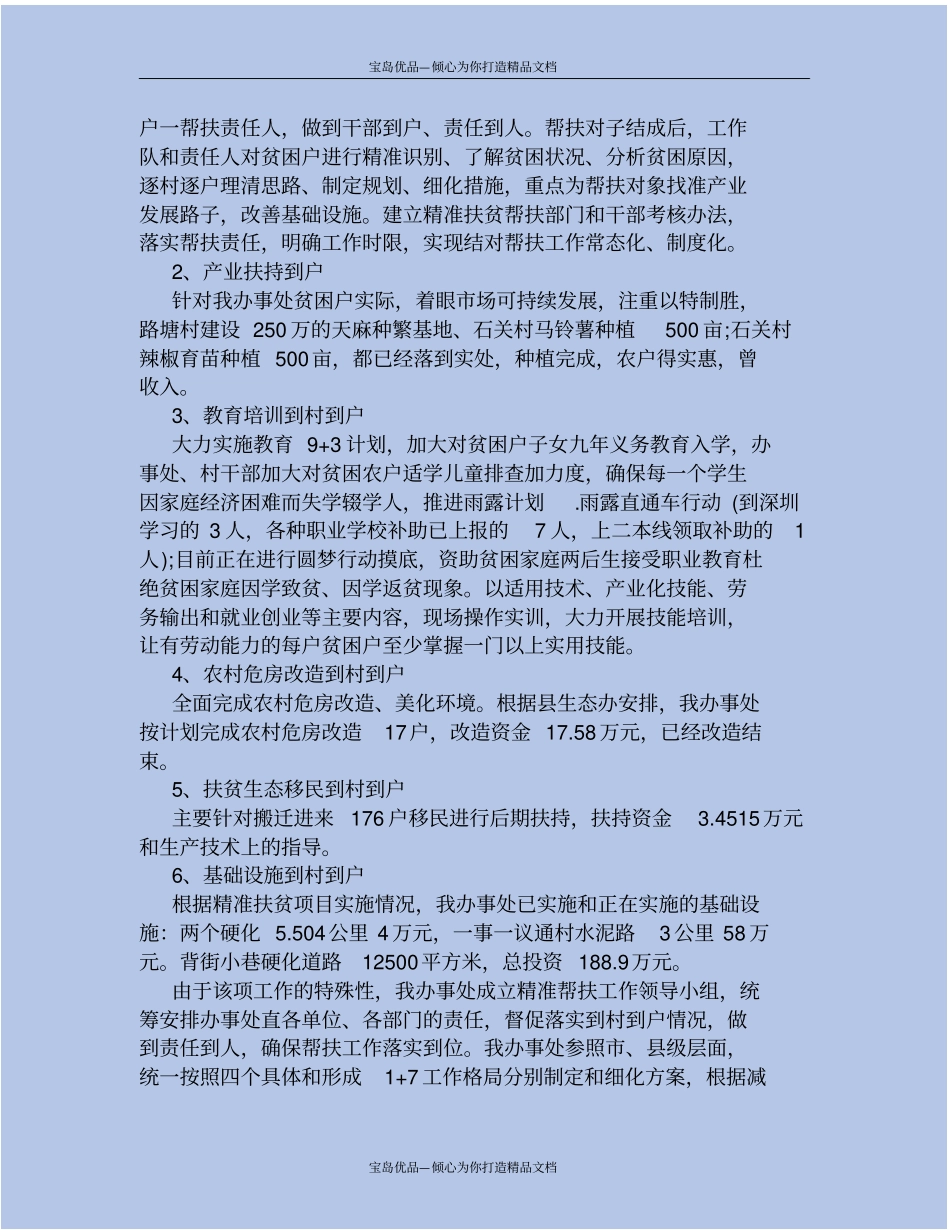 描述个人精准扶贫工作总结_第3页