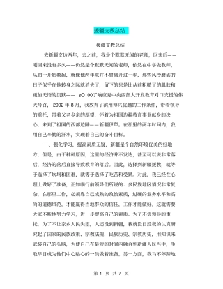 援疆支教总结【可编辑版】