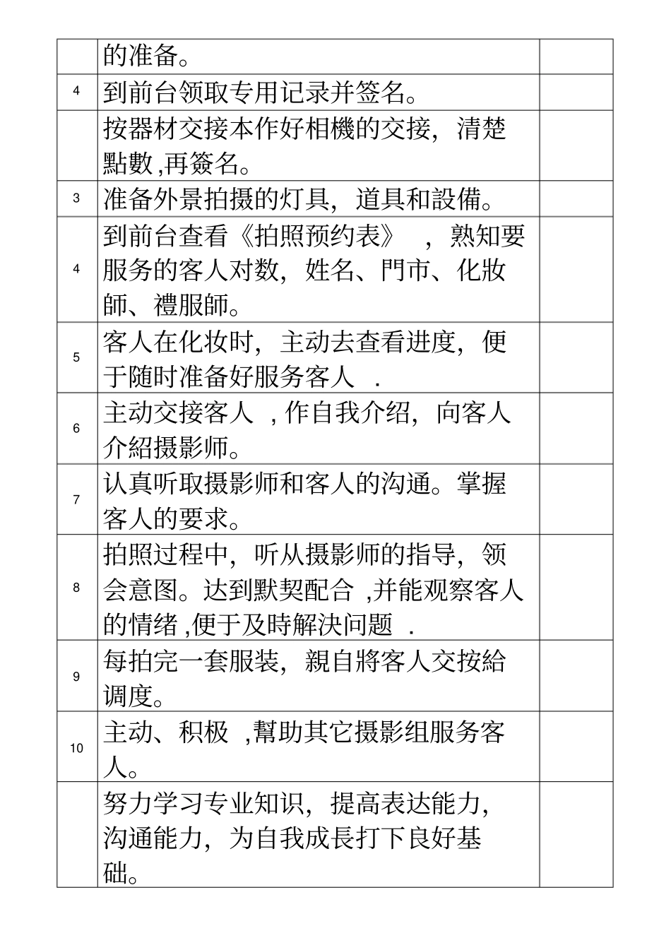 摄影助理-岗位说明书_第2页