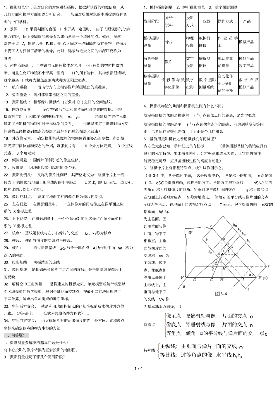 摄影测量学考试重点内容总结_第1页