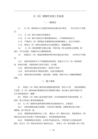 支吊架制作安装工艺标准